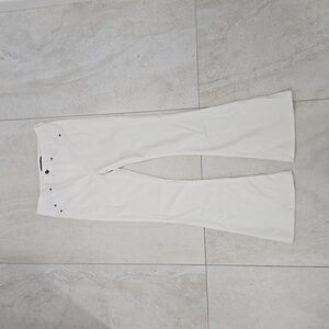 Off White Flared Jeans with Minor Discoloration